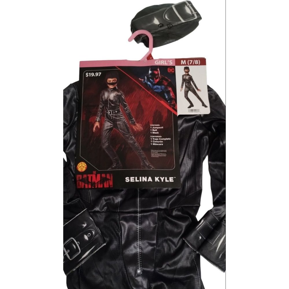 DC The Batman Selina Kyle 3 Piece Girls Costume Size Medium 7 to 8 Rubies